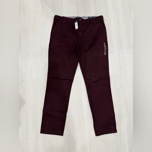Burgundy Straight-Leg Pants 38x34
